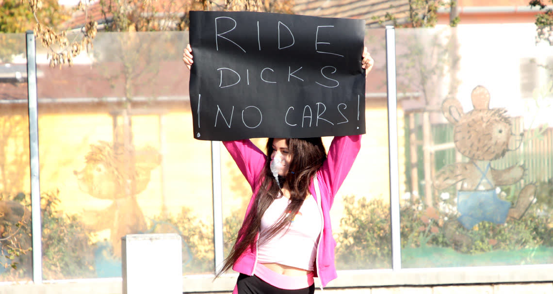 Ride dicks not cars! 
