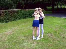 Lesbian encounter in the park